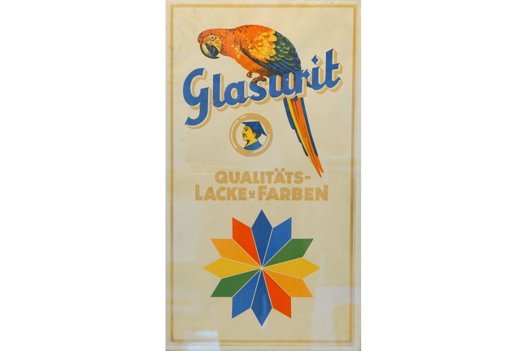 Glasurit, Papagei, Offsetdruck, 1920er Jahre