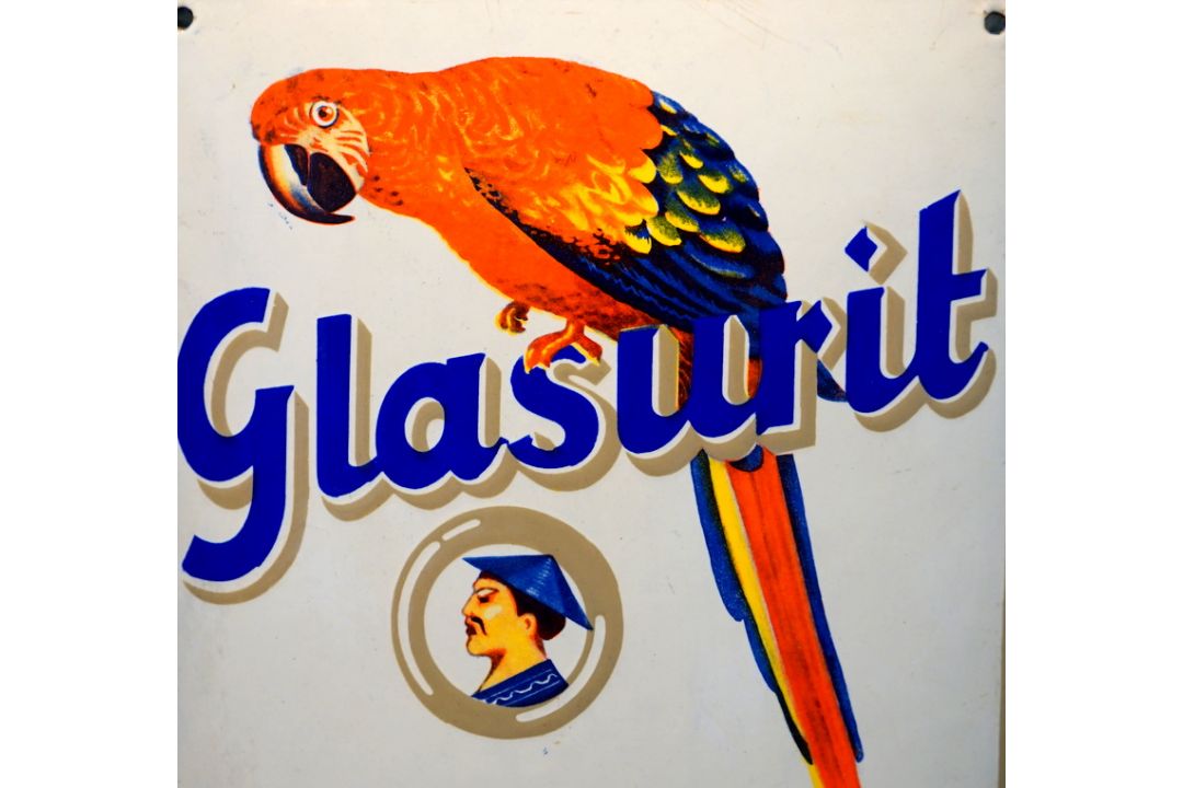 Glasurit, Papagei Werbeschild, 1920er Jahre - Bild 3 aus 4