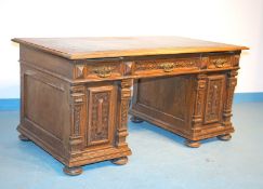 Schreibtisch der Gründerzeit, deutsch um 1890