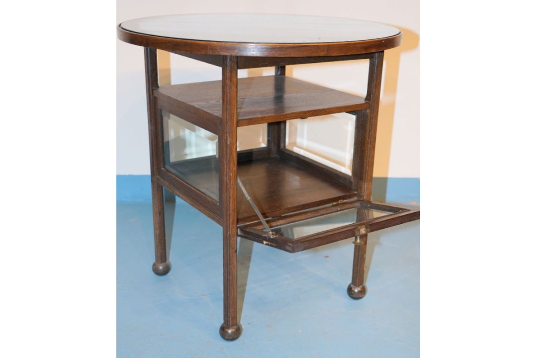 Rauchtisch mit Verglasung, Art Deco, um 1930 - Bild 2 aus 4