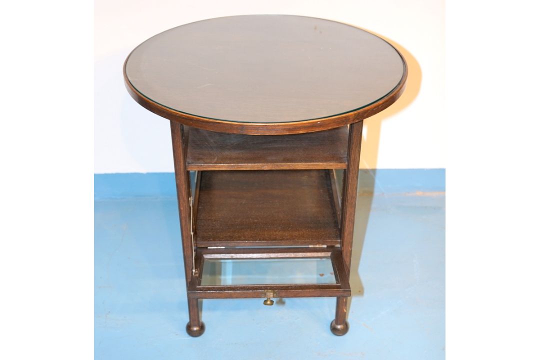 Rauchtisch mit Verglasung, Art Deco, um 1930 - Bild 3 aus 4
