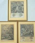Riedinger, Johann Elias: Vier orig. Radierungen 