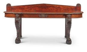 A WILLIAM IV CARVED MAHOGANY SERVING OR CONSOLE TABLE, CIRCA 1835