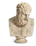 A PLASTER BUST OF HERCULES FARNESE, 20TH CENTURY