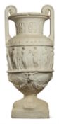 A PAIR OF LARGE PLASTER MODELS OF URNS IN GEORGE III NEOCLASSICAL STYLE, 20TH CENTURY
