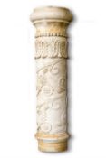 A LARGE PLASTER CAST OF A COLUMN SECTION, 19TH/20TH CENTURY