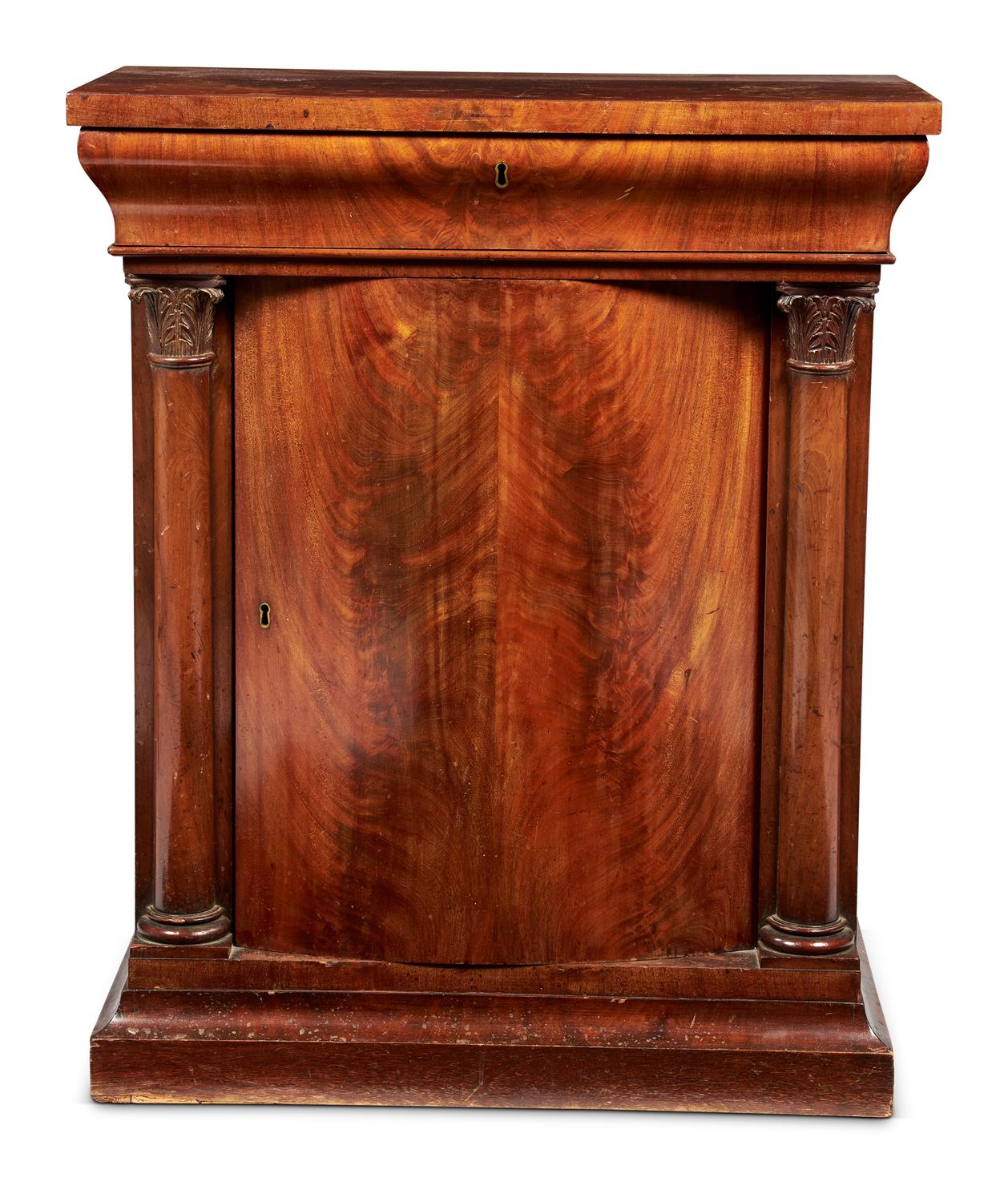 A ROYAL GERMAN MAHOGANY PIER OR SIDE CABINET, 19TH CENTURY
