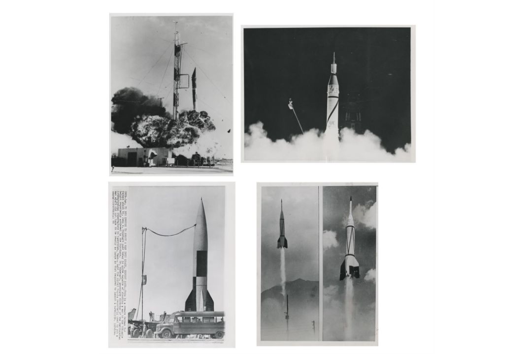 The first US satellite launch (Vanguard, Explorer I) and early views of V2 rockets, 1949-1958 - Image 1 of 9