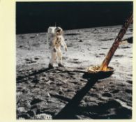 Buzz Aldrin walking on the surface of the Moon, Apollo 11, July 1969