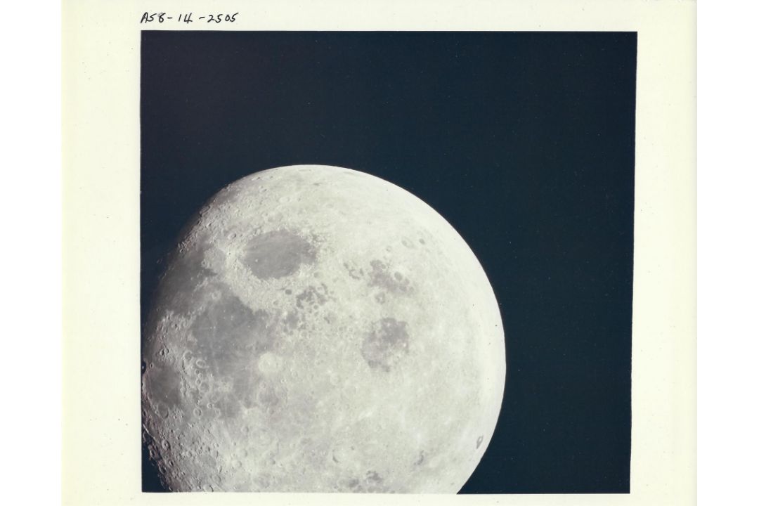 Nearly full Moon from a perspective not visible to terrestrial viewers, Apollo 8, December 1968 - Image 1 of 2