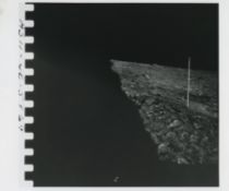 Last view of the lunar surface at the end of the EVA, Apollo 11, July 1969
