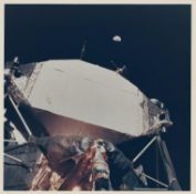 Planet Earth above the Lunar Module 'Eagle', Apollo 11, July 1969