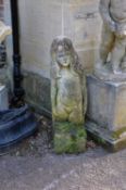 An unusual stone model of a young girl