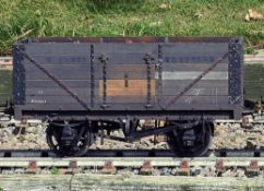 A 5 inch gauge coal wagon painted and sign written 'T.Ignis Brothers'