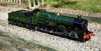 An exhibition standard 5 inch gauge model of the GWR 4-6-0 Saint Class tender locomotive