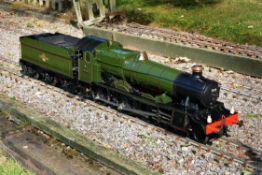 An exhibition standard 5 inch gauge model of the GWR 4-6-0 Manor Class tender locomotive