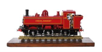 A gauge 1 live steam model of the London Transport (exGWR) 0-6-0 PT No L 90 Pannier tank locomotive