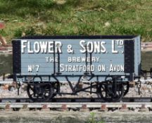 A 5 inch gauge seven plank coal wagon 'Flower & Sons Ltd. Stratford on Avon'