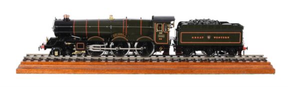 A gauge 1 live steam model of the Great Western 4-6-0 tender locomotive No 6000 King George V