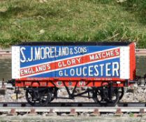 A 5 inch gauge seven plank coal wagons built by Messrs Bath Wagon Works 'S J Moreland & Sons', Glouc
