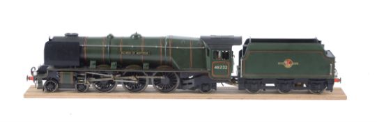 A gauge 1 live steam model of the British Railways 4-6-2 tender locomotive No 46232