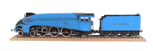 A rare restoration project model of a 3 1/2 inch gauge A4 LNER 4-6-2 tender locomotive 'Silver Fox'