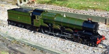 An exhibition standard 5 inch gauge model of the GWR 4-6-0 King Class tender locomotive