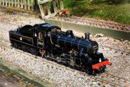 An exhibition standard 5 inch gauge model of the British Railway 2MT 2-6-0 tender locomotive