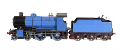 A well engineered 3 1/2 inch gauge model of a 4-4-0 tender locomotive No 2