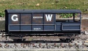 A 5 inch gauge Great Western Railway 20 ton brake van