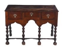 An oak side table