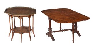 A Victorian figured walnut Sutherland table