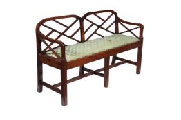 A mahogany chair back settee