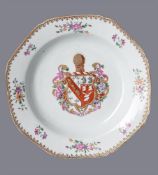 A Chinese Export octagonal soup bowl