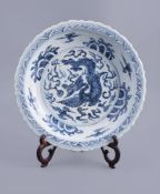 A good Chinese blue and white dish