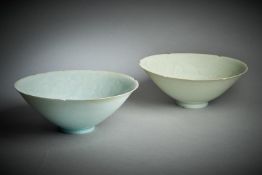Two Chinese qingbai lobed bowls