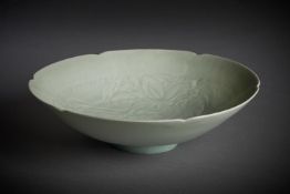 A Chinese qingbai lobed bowl