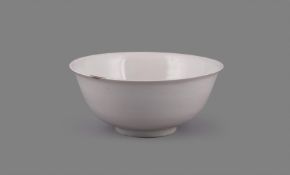 A Chinese white porcelain bowl
