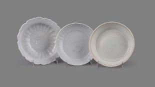 A Chinese qingbai small foliate rimmed dish