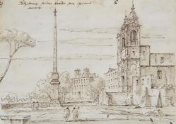 Manner of Francesco Guardi, Two views of Rome (2)