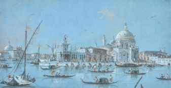 Giacomo Guardi (Italian 1764-1835), The Entrance to the Grand Canal with the Customs House and Santa