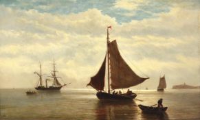 L. Zimmers (19th century), Moonlight becalmed on the Scheldt