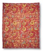 A SUZANI EMBROIDERED SHAWL