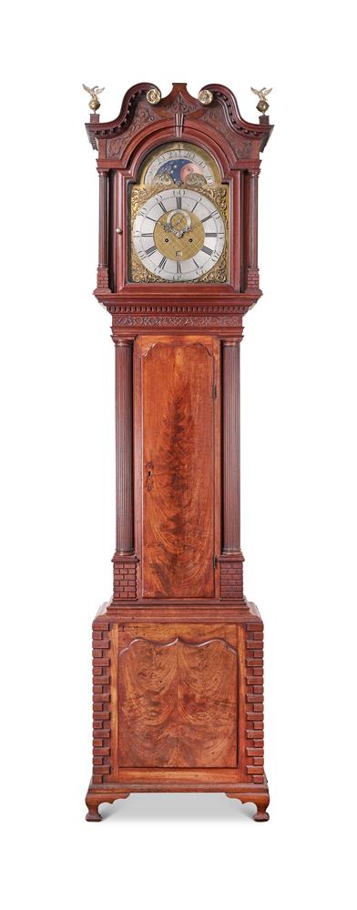A GEORGE III MAHOGANY LONGCASE CLOCK