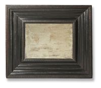A FLEMISH EBONISED FRAME WALL MIRROR, LATE 17TH CENTURY