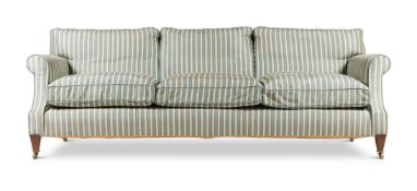 A LARGE THREE SEATER SOFA, LATE 20TH CENTURY