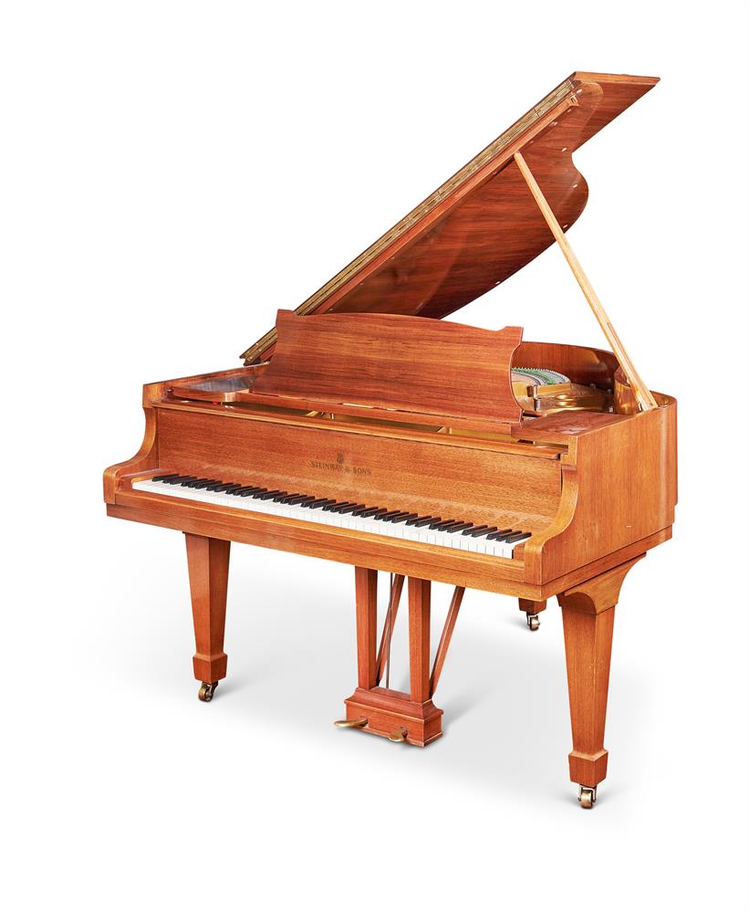 A WALNUT STEINWAY MODEL 'S' PIANO