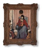 λ GEOFFREY TIBBLE (BRITISH 1909-1952), WOMAN SEATED IN AN INTERIOR