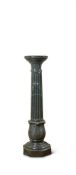 AN ITALIAN GREEN SERPENTINE MARBLE PEDESTAL, LATE 19TH CENTURY
