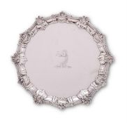 An early George III silver shaped circular salver by Ebenezer Coker